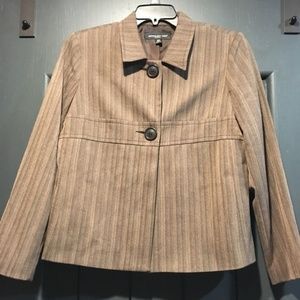 Briggs New York Women Petite Brown 2 Button Blazer